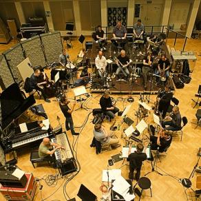 NDR big Band at the recording studio work smoothly